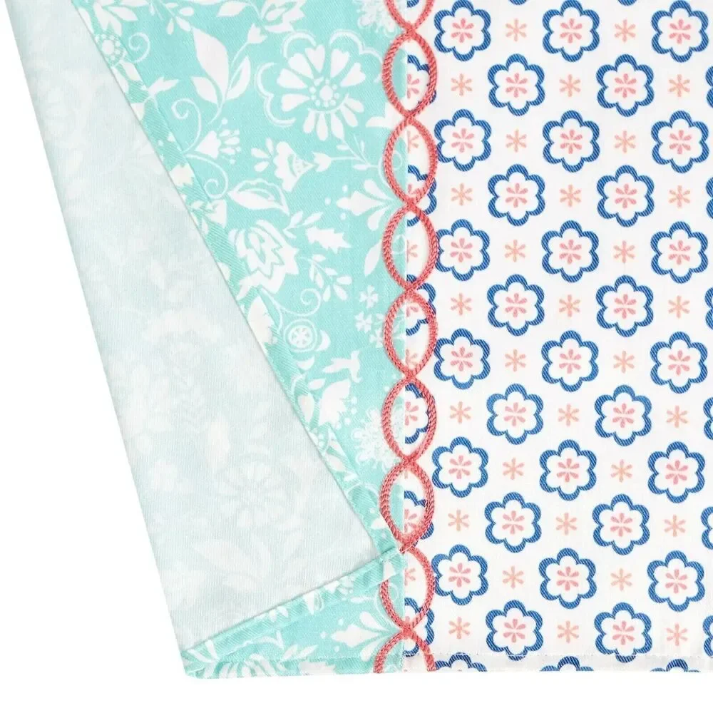 Pioneer Woman Ditsy Patchwork Shower Curtain Fabric Vintage Quilt Style Bath NEW